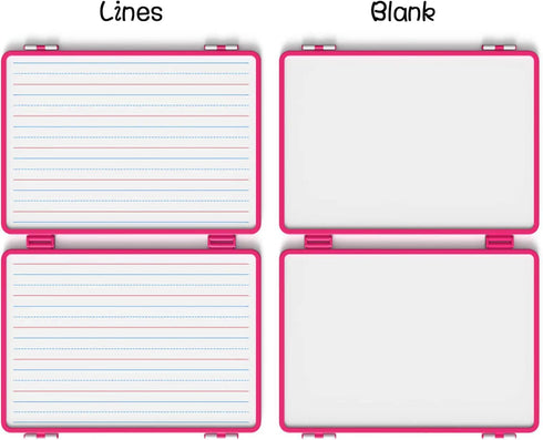 Magnetic Dry Erase White Board 11.5x17inch, Small Foldable Whiteboard for Kids, School, and Office (Pink)