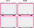 Magnetic Dry Erase White Board 11.5x17inch, Small Foldable Whiteboard for Kids, School, and Office (Pink)