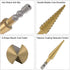 uxcell HSS Step Drill Bit 3mm to 13mm, 11 Sizes Titanium Coated for Metal Wood Plastic