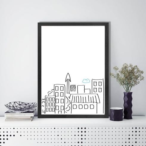 TORASO Magnetic Dry Erase White Board, Vintage Black Frame, 18"x 24", Wall Hanging for Office/School/Home Memo