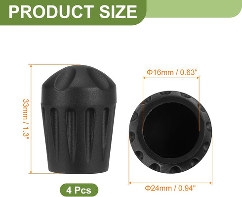 4Pcs 0.63 Inch uxcell Camping Chair Foot Covers, Plastic Table Legs Feet Covers Furniture Floor Protector for Outdoor
