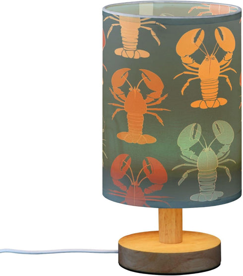 Glaphy Colorful Lobster Table Lamp Nightstand Lamp with USB Port Bedside Desk Lamps for Living Room Bedroom Kids Room