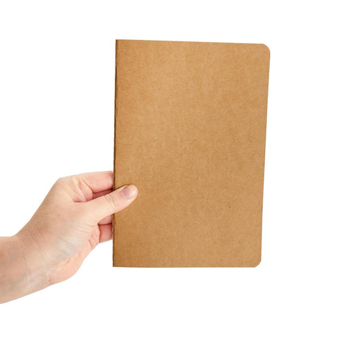 Paper Junkie 24 Pack Blank Journals for Kids, Bulk Sketchbooks for Students, A5 Kraft Paper Notebooks