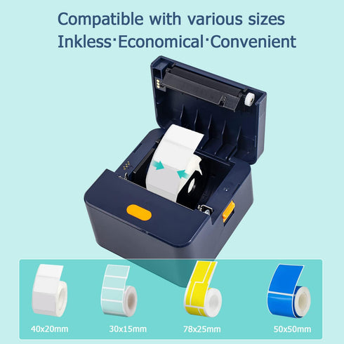 NETUM P1 Mini Label Printer, Portable Bluetooth Inkless Thermal Maker for Retail Barcode, Small Business