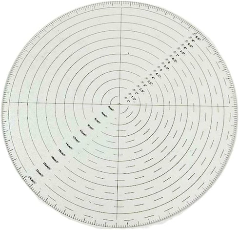Acrylic Round Center Finder Compass, 10inch Clear Tool for Center Woodworking Drawing Circles, Wood Turning Lathe
