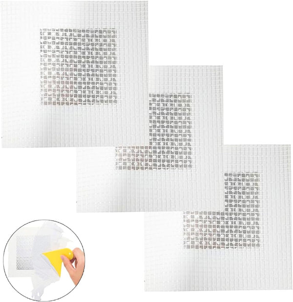 3 Pcs 2 Inch Wall Patch Repair, Self Adhesive Drywall Patch and Fiberglass Repair Kit for Heavy Duty Drywall