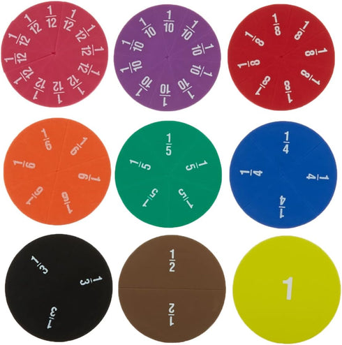Teacher Created Resources Foam Fraction Circles (20611), Multi
