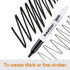 Dry Erase Markers Chisel Tip Black, 72 Pack Low-Odor White Board Markers for Office and School Supplies