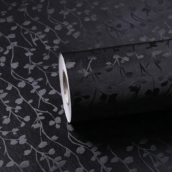 Black Branch Peel and Stick Vinyl Film, Removable DIY Decorative Contact Paper for Cabinets, Countertop Shelf Liner