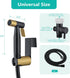 Set BARROCK Handheld Bidet Sprayer for Toilet, Stainless Steel Metal Made Baby Cloth Diaper Spraying Kit, Bathroom