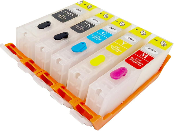 KHY Empty Refillable Ink Cartridges Replacement for Canon 280XXL, 281XXL for Pixma TS6120, TR7520 Printers