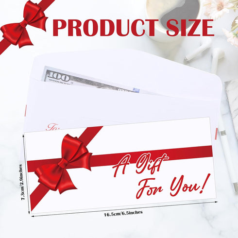 Lincia 200 Pcs Christmas Money Envelopes for Cash Currency Holder Gifts (2.9" x 6.5" for Mailing Gifts, Office, Wedding)