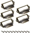 uxcell Vintage Iron Label Holder Pull Handles for Cabinet Cupboard, Bronze Tone 90x41mm Pack of 5