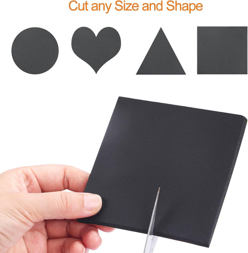 Premium Self-Adhesive Foam Padding Sheet, 4" x 4" x 1/4", 8PCS Neoprene Rubber for Crafts and Floor Protection