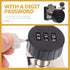 2pcs 3-Digit VILLCASE Combination Password Locks for File Cabinet and Desk Drawer, Black Round Face, Bedside Cabinet