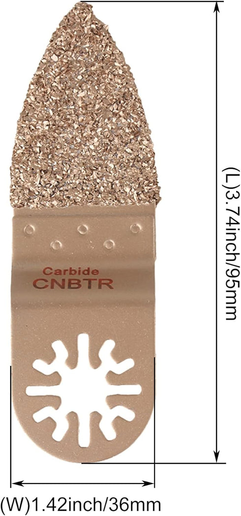 CNBTR 5Pcs Universal Carbide Oscillating Finger Sanding Pad for Grinding Stone, Oscillating Tool