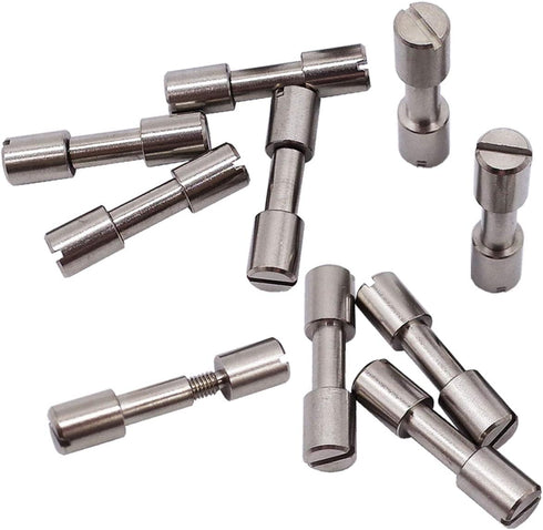 10 Sets of Stainless Steel Bracket Bolt Fasteners, Tactical Lock Rivets for Knife DIY Tool Handle Revision