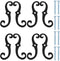 UNICRAFTALE 8Pcs S Style Shutter Dogs Hardware Decorative Shutter Dog Holders with