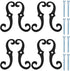 UNICRAFTALE 8Pcs S Style Shutter Dogs Hardware Decorative Shutter Dog Holders with