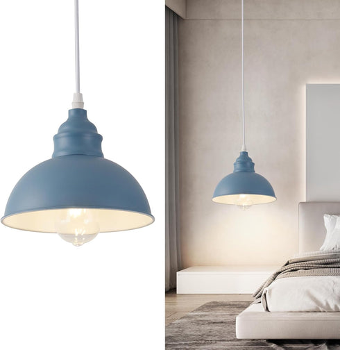 SoodMi Plug in Pendant Light, 15FT Hanging Lights, On/Off Switch, Industrial Pendant Light
