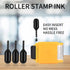 Xujinsongg 12 Identity Theft Protection Roller Stamps, Pcs Black Replacement Rolling Ink Refills for Confidential