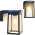 2 (2 Pack) Greluna Solar Motion Sensor Lights, Solar Lights with Modes & Waterproof, Dusk to Dawn Glass Outdoor Wall