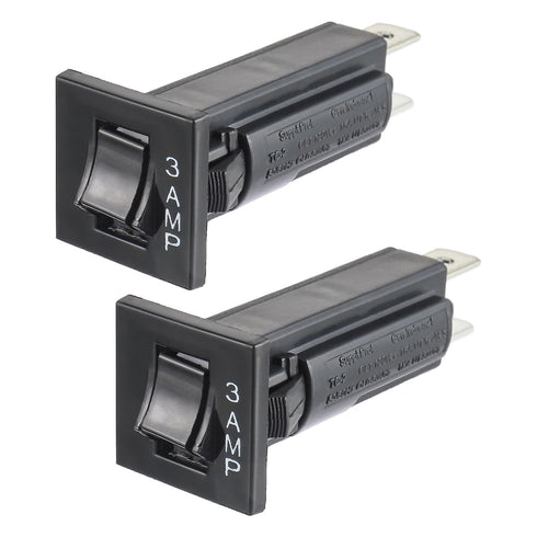 W28-XQ1A-3 Circuit Breaker 32V 3AMP 2 Poles Snap-in Panel W28 Series (Pack of 2)