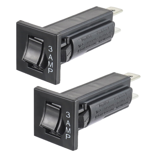 W28-XQ1A-3 Circuit Breaker 32V 3AMP 2 Poles Snap-in Panel W28 Series (Pack of 2)
