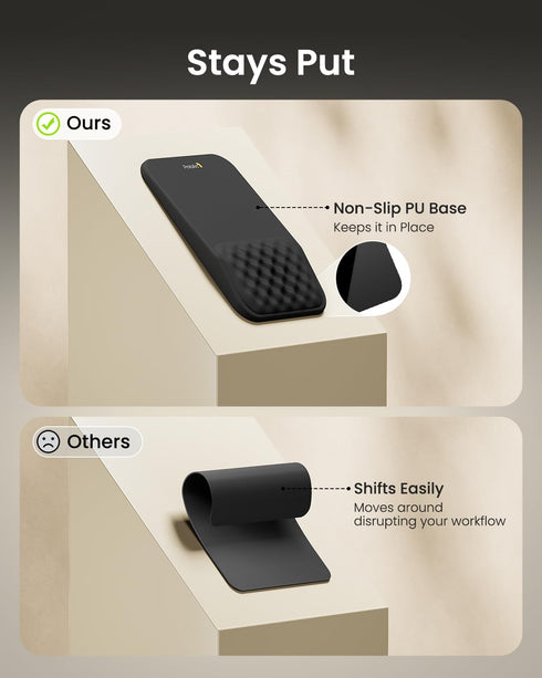 ProtoArc MP50 12x8 Inches, Ergonomic Mouse Pad with Wrist Rest, Mousepad with Massage Design, Soft Memory Foam