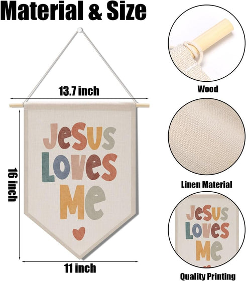 XFN 2 PCs Inspirational Bible Verse Boho Toddler Baby Room Nursery Wall Decor Christian Gifts for Boys Girls Kids Wall