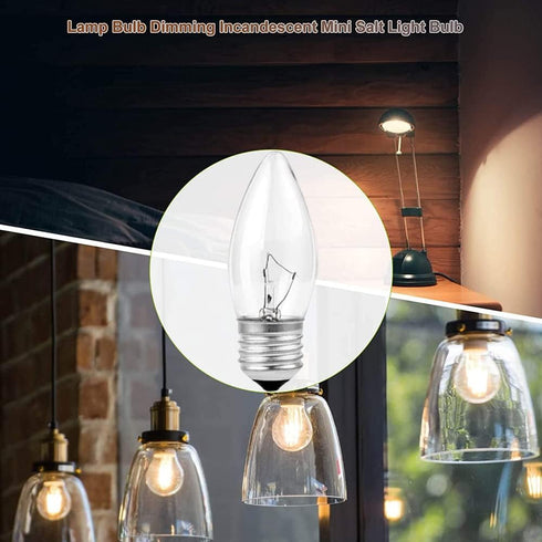 Jacqings B11 C35 40W E26 Bulbs 120V Dimmable, 2700K (6 Pack) Lighting Torpedo Clear CTC Base Decorative Incandescent