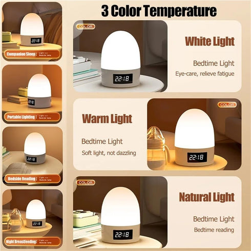 OFAPLFKUR 3 A1) Touch Night Light Rechargeable Color Wireless Baby's Room Bedside Lamp USB LED Night Light Ambient Soft