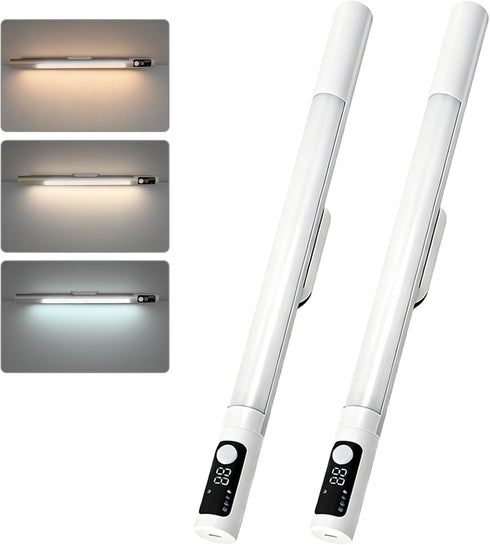 JKHTBDM 2 Pack Under Cabinet Lighting,2000mAH Motion Sensor Light with 3m Detection Range,Adjustable