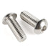 M6-1.0 x 20mm Button Head Socket Cap Screws, Stainless Steel 18-8, Bright Finish, Quantity 25