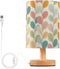 Aslsiy Bedside Table Lamp Pastel Color 70s Retro Floral (2) Kids Nightstand Lamp