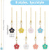 8Pcs 8 17.5 Inch DICOSMETIC Ceiling Fan Pull Chain Extension Colors Enamel Flower Charm Light Pull Chain Adjustable