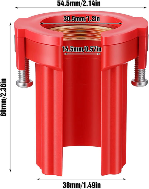 InnoHHustle 32mm Kitchen Faucet Fixing Nut PP Plastic Faucet Lock Nut for Threaded Pipe OD Anti Loosening Hot and Cold