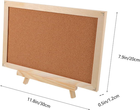 MAGICLULU Wooden Frame Message Board Pin Board for Wall Wood Easel Display Stand Memo Board Display Tripod Holder Stand Wood Tripod Easel Cork Message Board Notes Pine Wood with Box by MAGICLULU