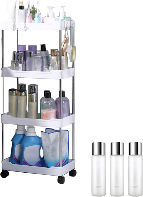 Generic Cart Storage Rack Mobile Organizer, Portable Tier Shelf | Versatile Rolling Utility Stand, Sturdy Space-Saver