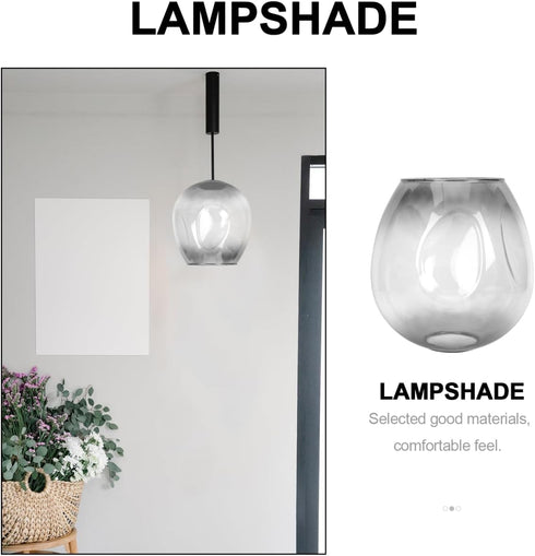 6.29X5.90X5.90 Inch DOITOOL Glass Lampshade Replacement Clear Lamp Shade for Floor Table Wall Lights Versatile Simple