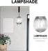6.29X5.90X5.90 Inch DOITOOL Glass Lampshade Replacement Clear Lamp Shade for Floor Table Wall Lights Versatile Simple