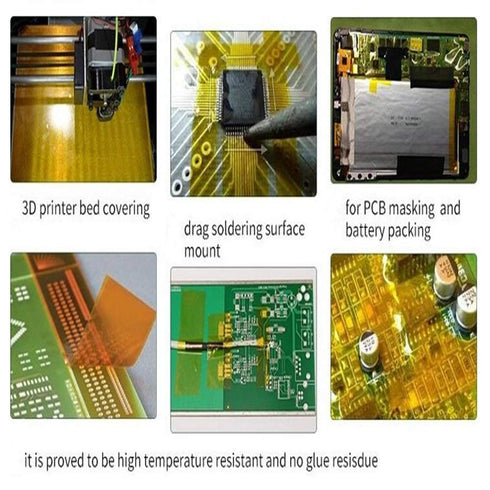 High Temp Tape (4 inch X 108 FT) | Polyimide High Temperature Resistant Tape for 3D Print Bed, Soldering, Masking
