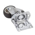Side Mount Casters Set of 4 with Brake, 1.25 Inch L-Shape TPR Plate Casters for Furniture, Baby Bed, and More