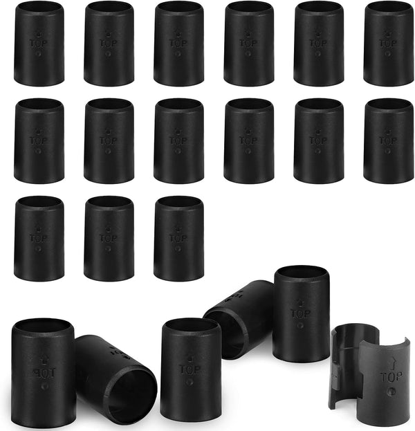 30 Pack Black Wire Shelf Clips, 1 inch Plastic Shelving Clips for Wire Shelving System, Shelf Support Clips (15 Pairs)