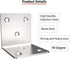 Aufuga (20, 2x2x2) Stainless Steel Corner Bracket,Joint Right Angle Bracket,L Shape Heavy Duty Metal Corner Brace Shelf
