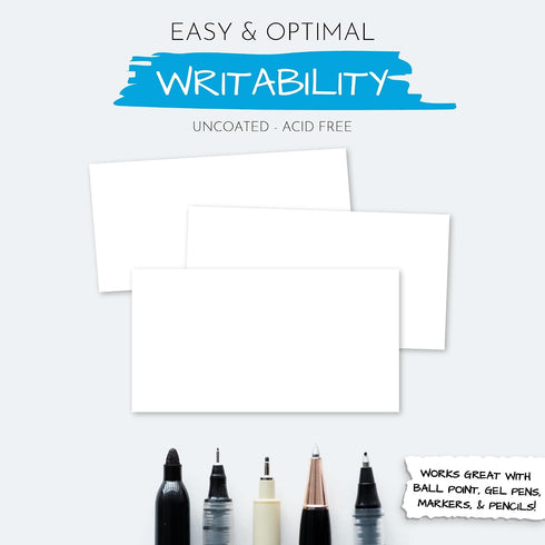 5x8 50 Pack Home Advantage Blank Index Cards - Our of Plain Index Cards Use Heavy Duty Cardstock to Make Them Bleed