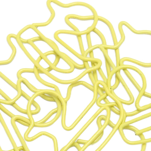 Yellow Duck Paper Clips, 100 PCS, Lightweight Portable Metal Paperclip, Electroplating Process for Office School DIY