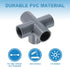 3/4" 6 5 Elbow Elbow uxcell PVC Fittings, Pcs Way Connector PVC Furniture Fittings Corner Fitting for Water Supplies