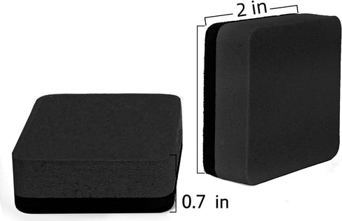 Dry Erase Erasers, 48 Pack Magnetic Whiteboard Cleansers, Small Dry Erase Erasers, Magnetic Erasers (Black).