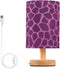 Dussdil Purple Giraffe Skin (4) Table Lamp Bedroom Bedside Night Reading Desk Lamps